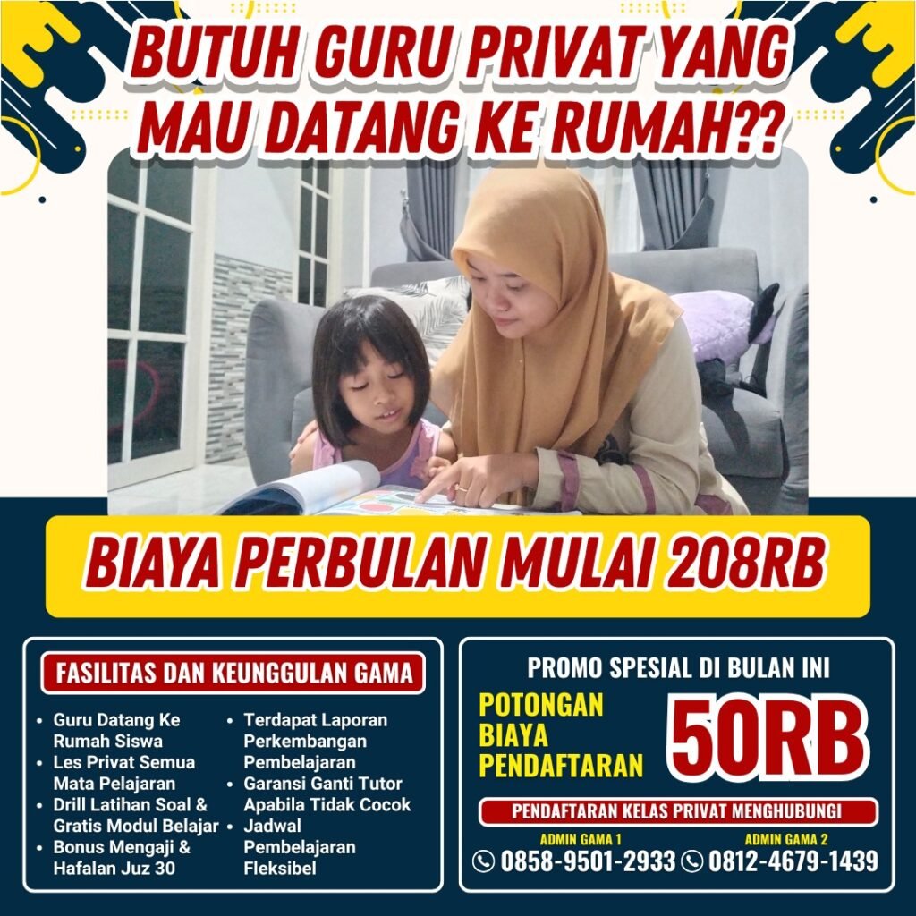 Layanan Les Privat Untuk Anak TK SD SMP
