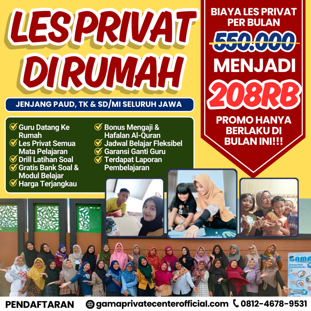 Bimbel Privat Berkualitas Terbaik untuk Anak